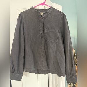 Madewell Charcoal Button-Up Shirt UV